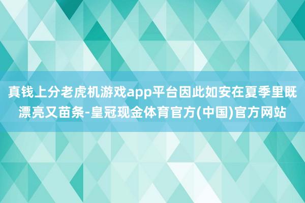 真钱上分老虎机游戏app平台因此如安在夏季里既漂亮又苗条-皇冠现金体育官方(中国)官方网站