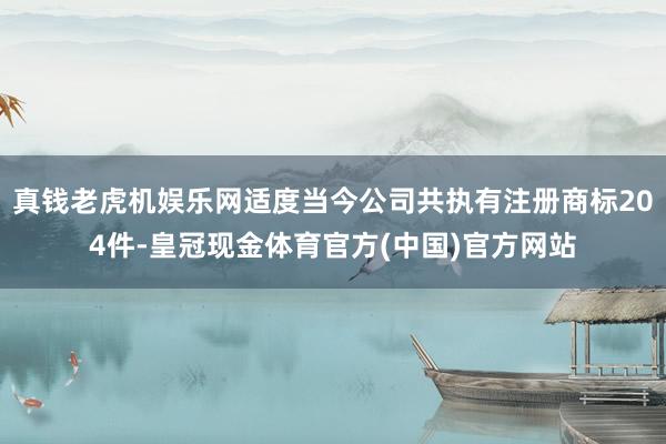 真钱老虎机娱乐网适度当今公司共执有注册商标204件-皇冠现金体育官方(中国)官方网站