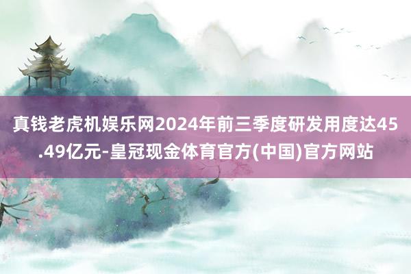 真钱老虎机娱乐网2024年前三季度研发用度达45.49亿元-皇冠现金体育官方(中国)官方网站