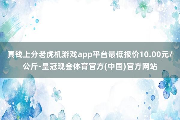 真钱上分老虎机游戏app平台最低报价10.00元/公斤-皇冠现金体育官方(中国)官方网站