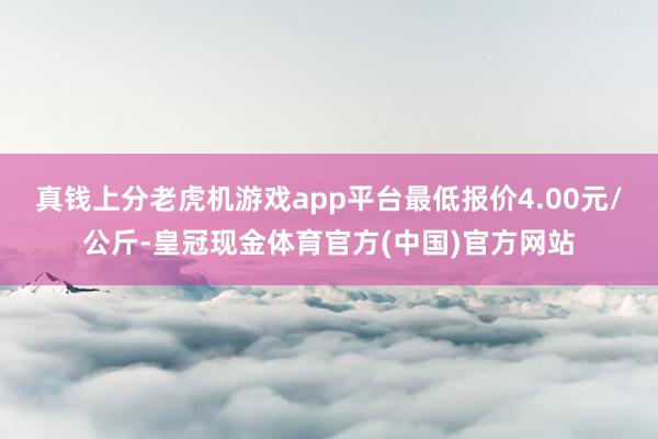 真钱上分老虎机游戏app平台最低报价4.00元/公斤-皇冠现金体育官方(中国)官方网站