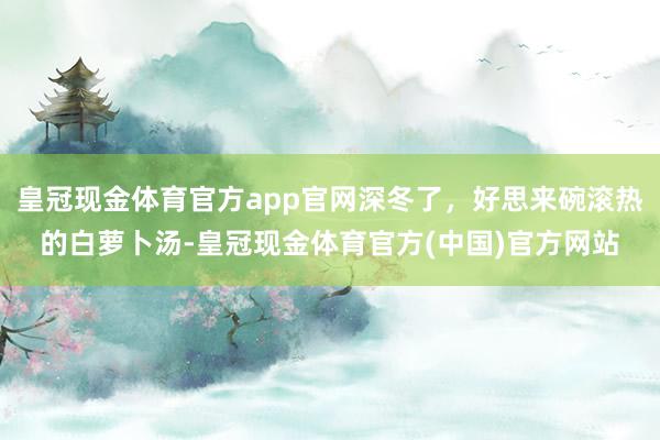 皇冠现金体育官方app官网深冬了,好思来碗滚热的白萝卜汤-皇冠现金体育官方(中国)官方网站